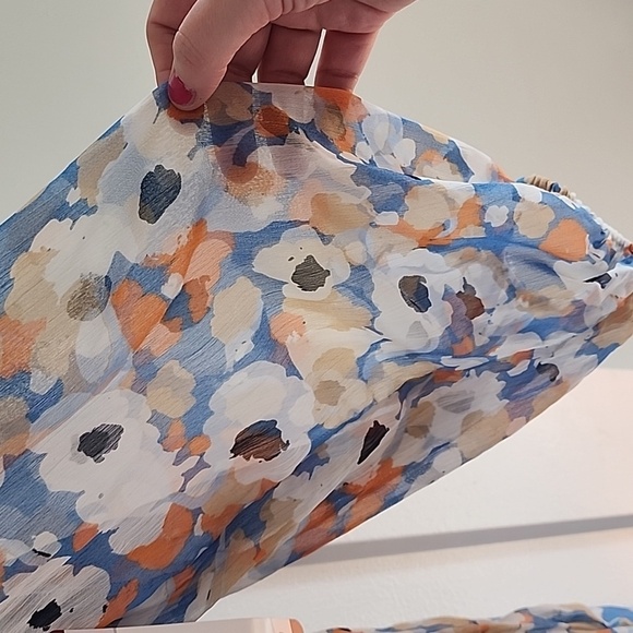 NWT Joie Chiffon Floral Maxi High low Dress size XL - Picture 9 of 11